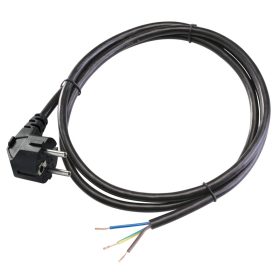   Tracon Csatlakozódugó kábellel, 10 A, 3 x 1,0 mm2, 2 m, fekete
