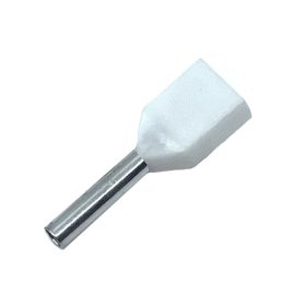   Tracon E20I Iker Érvéghüvely, 2×0,5 mm², szigetelt, fehér, 100 db