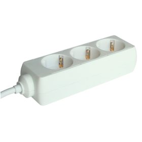   Tracon 3 fejes elosztó, 16 A, 3 x SHUKO, 3 x 1,0 mm2, 5 m, fehér