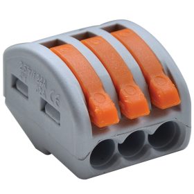 Tracon Csavar nélküli wago, 32 A, 0,75-4 mm2, 3 vezetékes