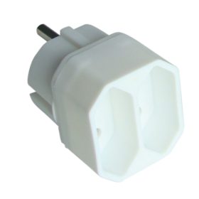   Tracon Csatlakozó átalakító, 2,5 A, 2 x EURO, több férőhelyes, fehér