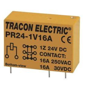   Tracon tracpr24-1V16A Print relé 24 V DC, 16 A, 1 váltóérintkezős
