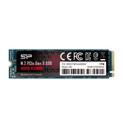 Silicon Power SSD - 1TB A80 (r:3400 MB/s; w:3000 MB/s, NVMe 1.3 támogatás, M.2 PCIe Gen 3x4)