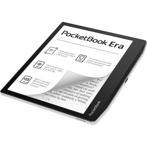 POCKETBOOK e-Reader - PB700 ERA ezüst (7"E Ink Carta1200, Cpu: 1GHz, 16GB,1700mAh, wifi, B, USB-C, kép megvilágítás)