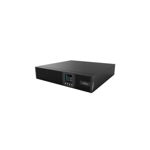 NJOY Szünetmentes 1000VA - Aster 1K (8x IEC C13, On-line, RS232, USB, szoftver, LCD kijelző, 2U rack)