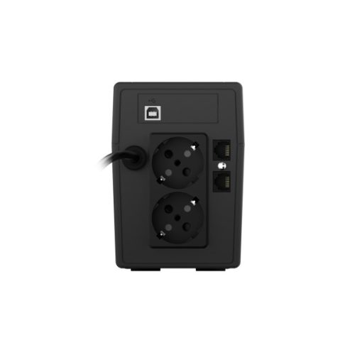 NJOY Szünetmentes  650VA - Cadu 650 (2 Schuko, line-interaktív, USB menedzsment, RJ11/45 vonalvédelem(1Gb/s), fekete)