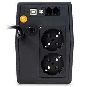   NJOY Szünetmentes  600VA - Horus Plus 600 (2 Schuko, line-interaktív, RJ11 védelem, USB, szoftver, LCD kijelző, fekete)
