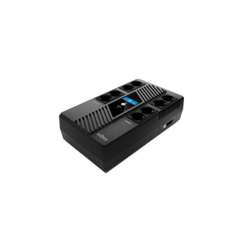 NJOY Szünetmentes Elosztósor  800VA - Token 800 (2x4 Schuko, line-interaktív,HID USB, LCD, túlfeszültség védett, fekete)