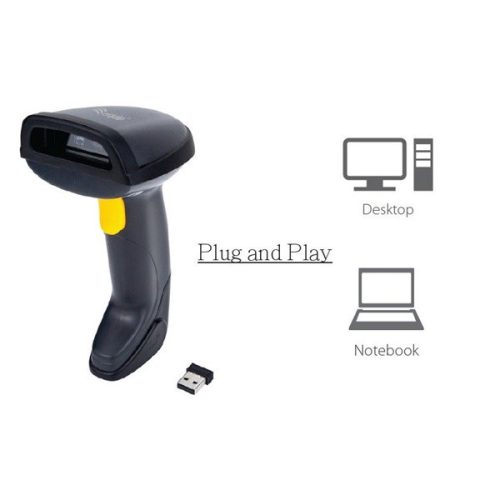 Equip Kézi Vonalkód olvasó - 351023 (1D, lézeres, állvánnyal, vezeték nélküli, fekete)