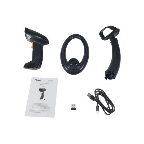 Equip Kézi Vonalkód olvasó - 351023 (1D, lézeres, állvánnyal, vezeték nélküli, fekete)